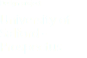 Design project University of Salford -Prospectus 